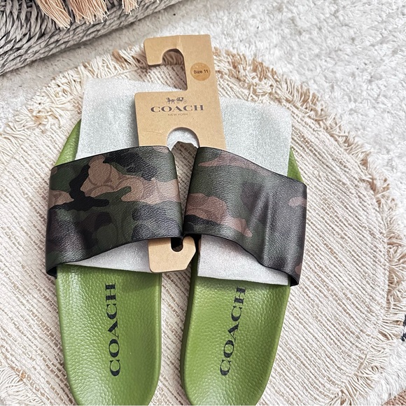 Coach Other - Coach Camouflage Slides in Green and Brown